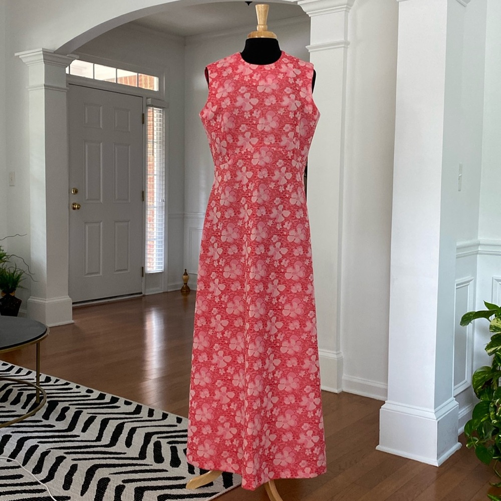 SALE- Floral Design Vintage Maxi Dress